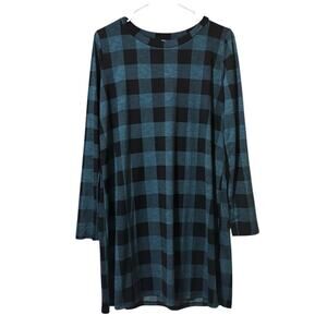 Sew in Love Women Tunic/Dress Size Small Plaid Stretch Teacher Casual Loungwear